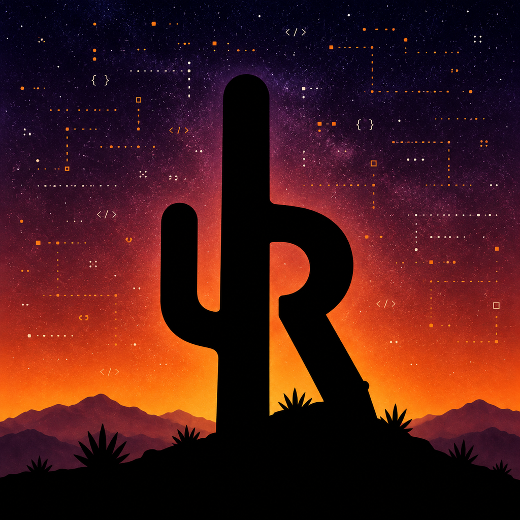 Refinery Consulting saguaro-R sunset app icon